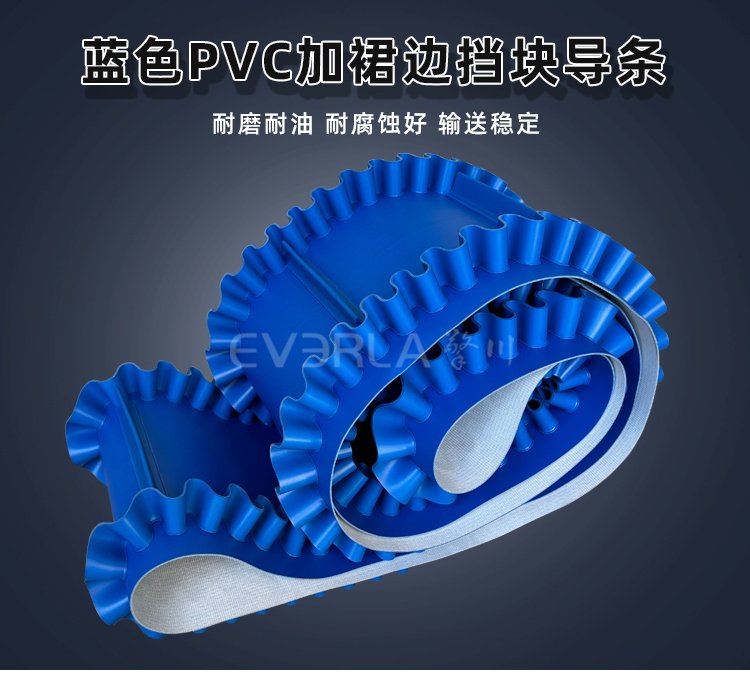 藍(lán)色PVC輸送帶加裙邊擋板導(dǎo)條.jpg
